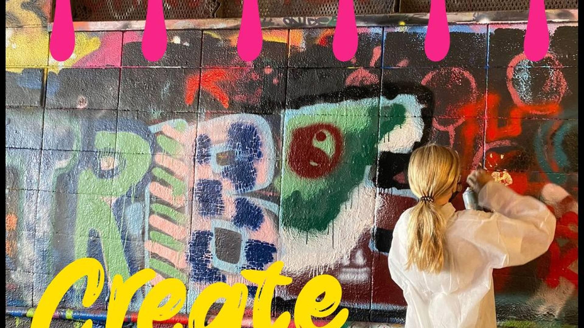 Summer kids club!  Graffiti painting workshop & splash fountains!  London fun from Ealing photo