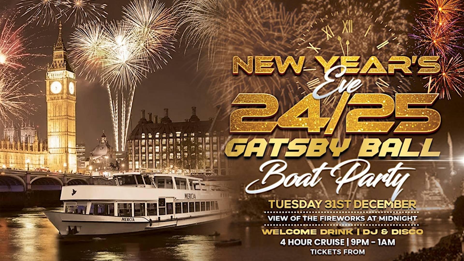 New Years Eve London Fireworks View Thames Boat Party (90% Sold Out!) photo