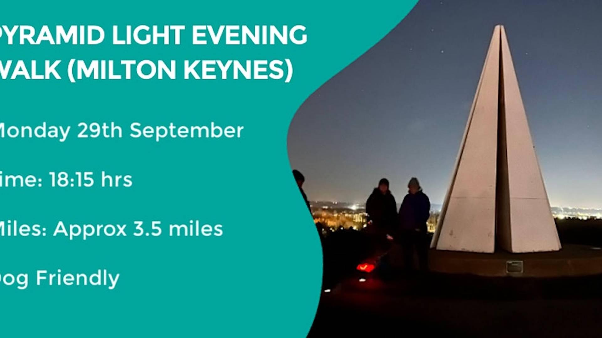 LIGHT PYRAMID EVENING WALK | 3.7 MILES | MILTON KEYNES photo