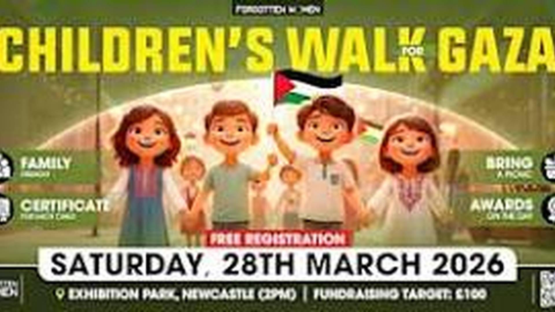Children's Walk for Gaza in Newcastle photo