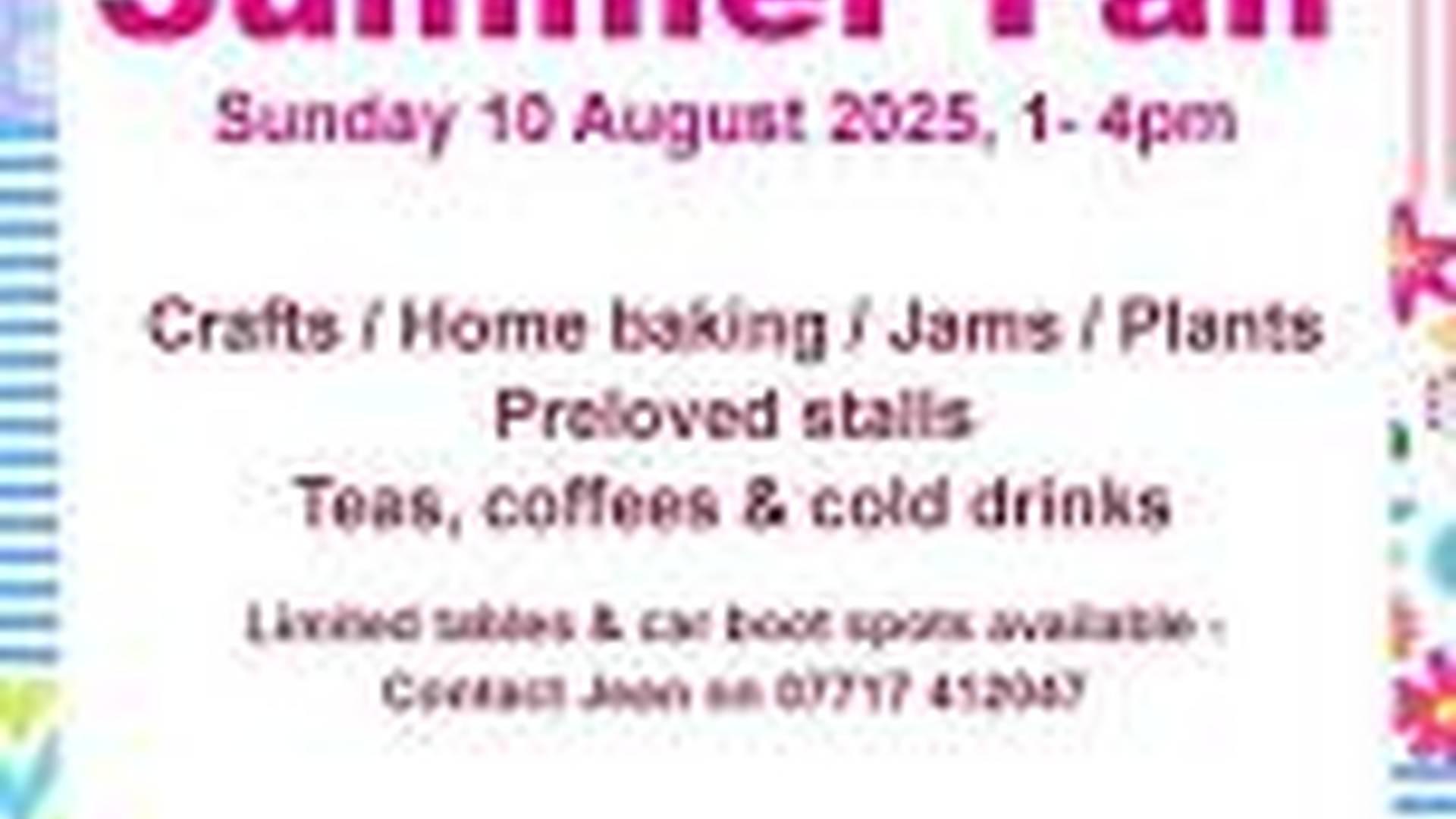 Moffat Water Hall Summer Fair photo