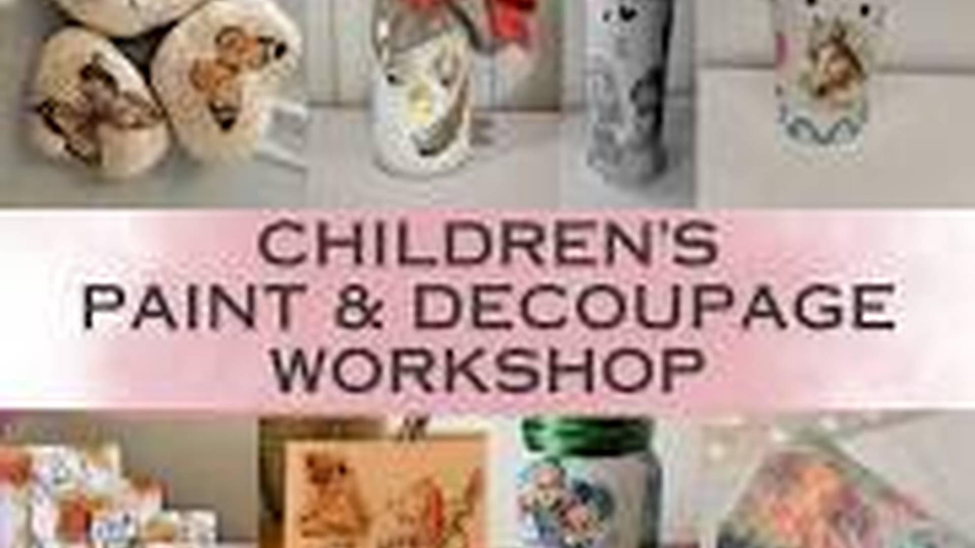 Children's Paint & Decoupage Workshop - £12 photo