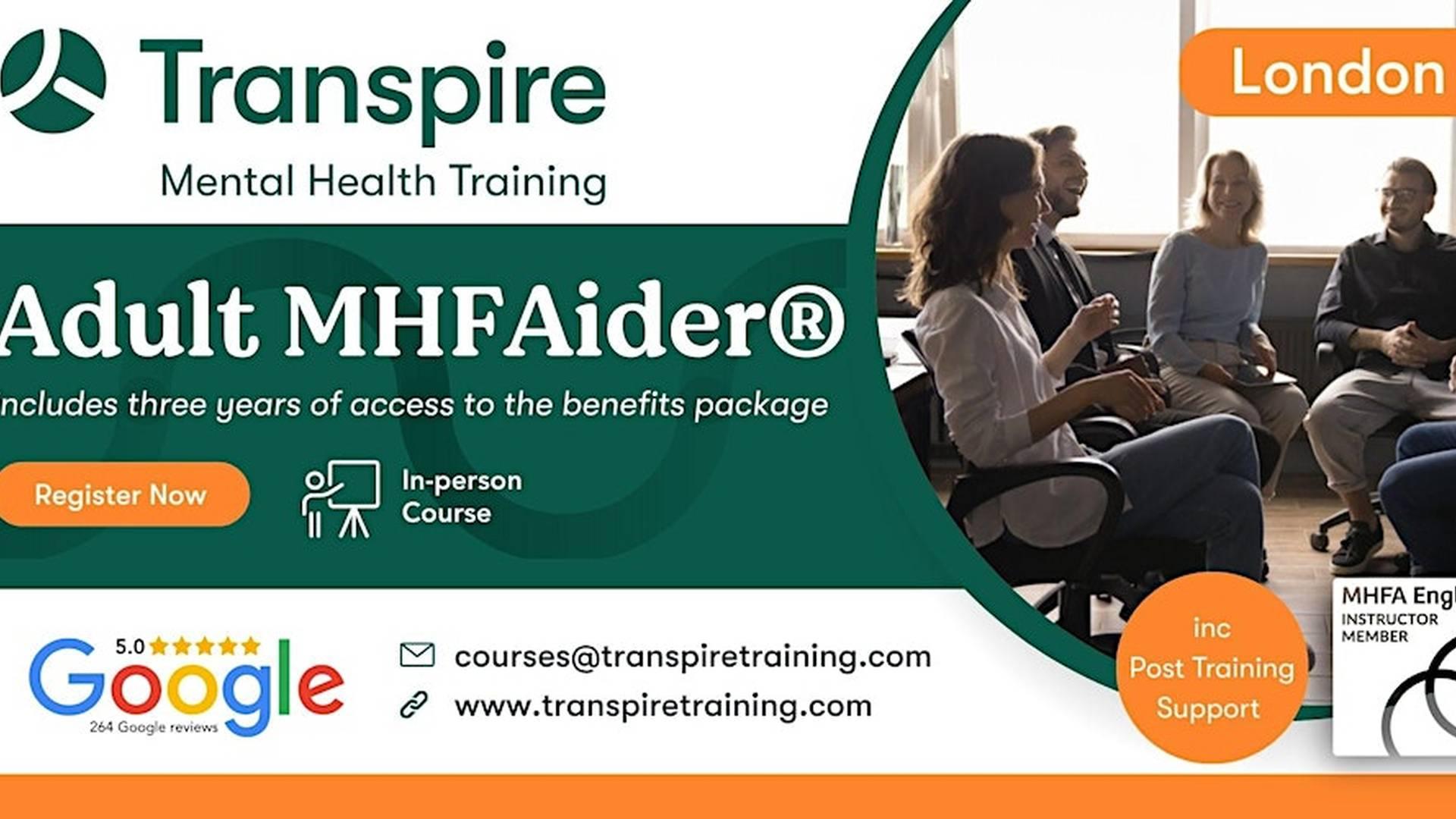 2-Day Mental Health First Aid Course (MHFAider®) - London photo