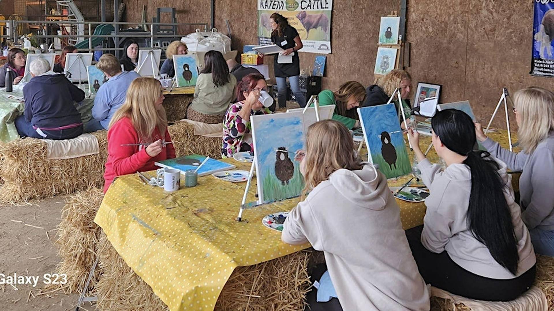 Painting at the farm 'Chicken' & Animal encounter @Mcneils Mill, Doncaster photo