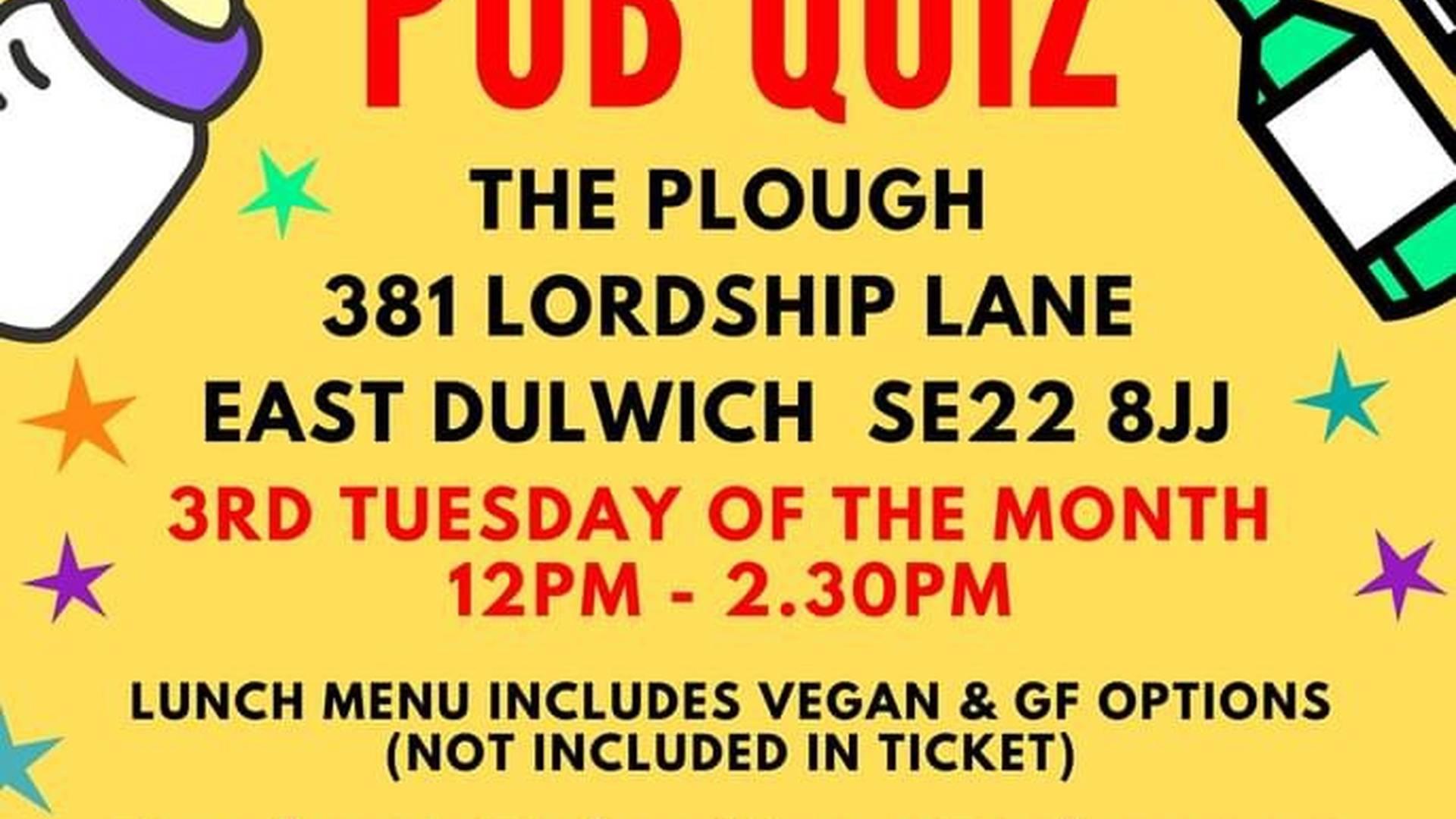 Bring Your Baby Pub Quiz @ The Plough, East Dulwich photo