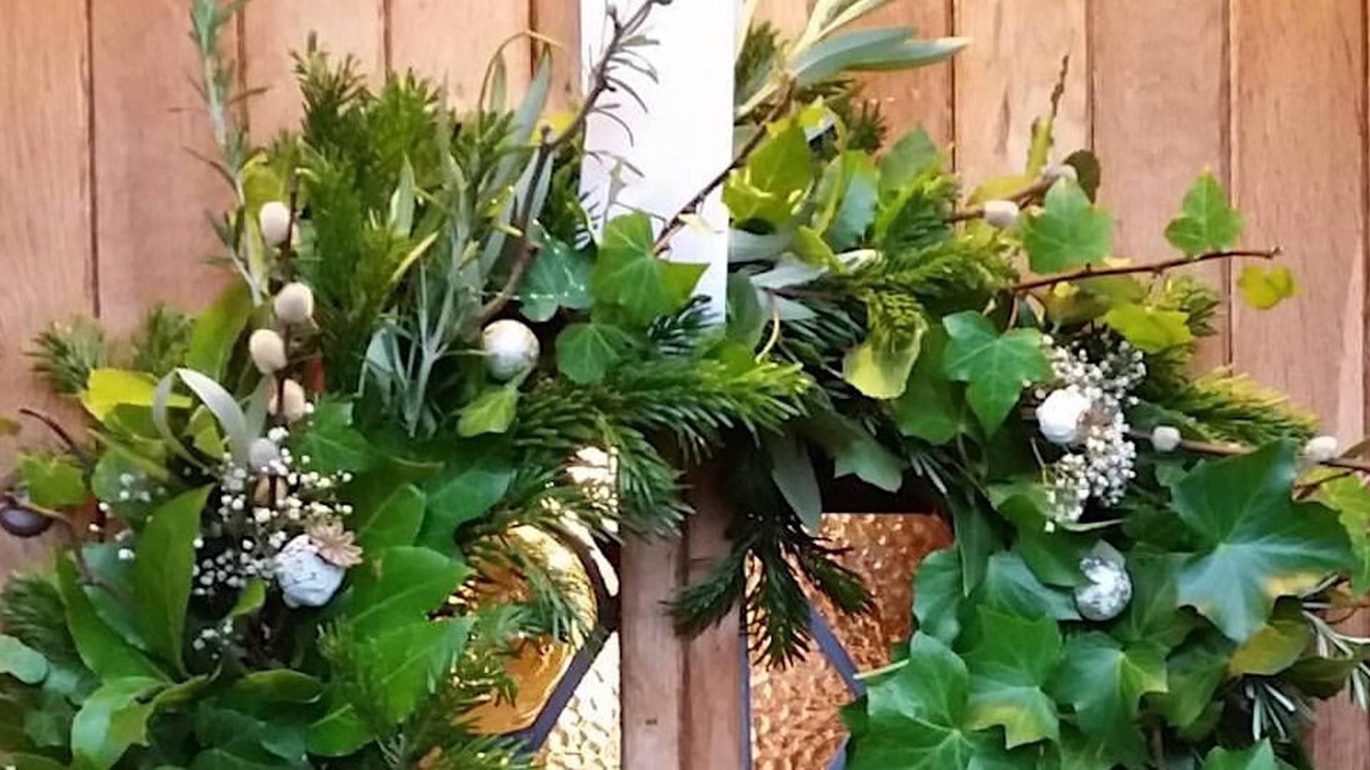 Gardening Lady Christmas Wreath Making Workshop 7 photo