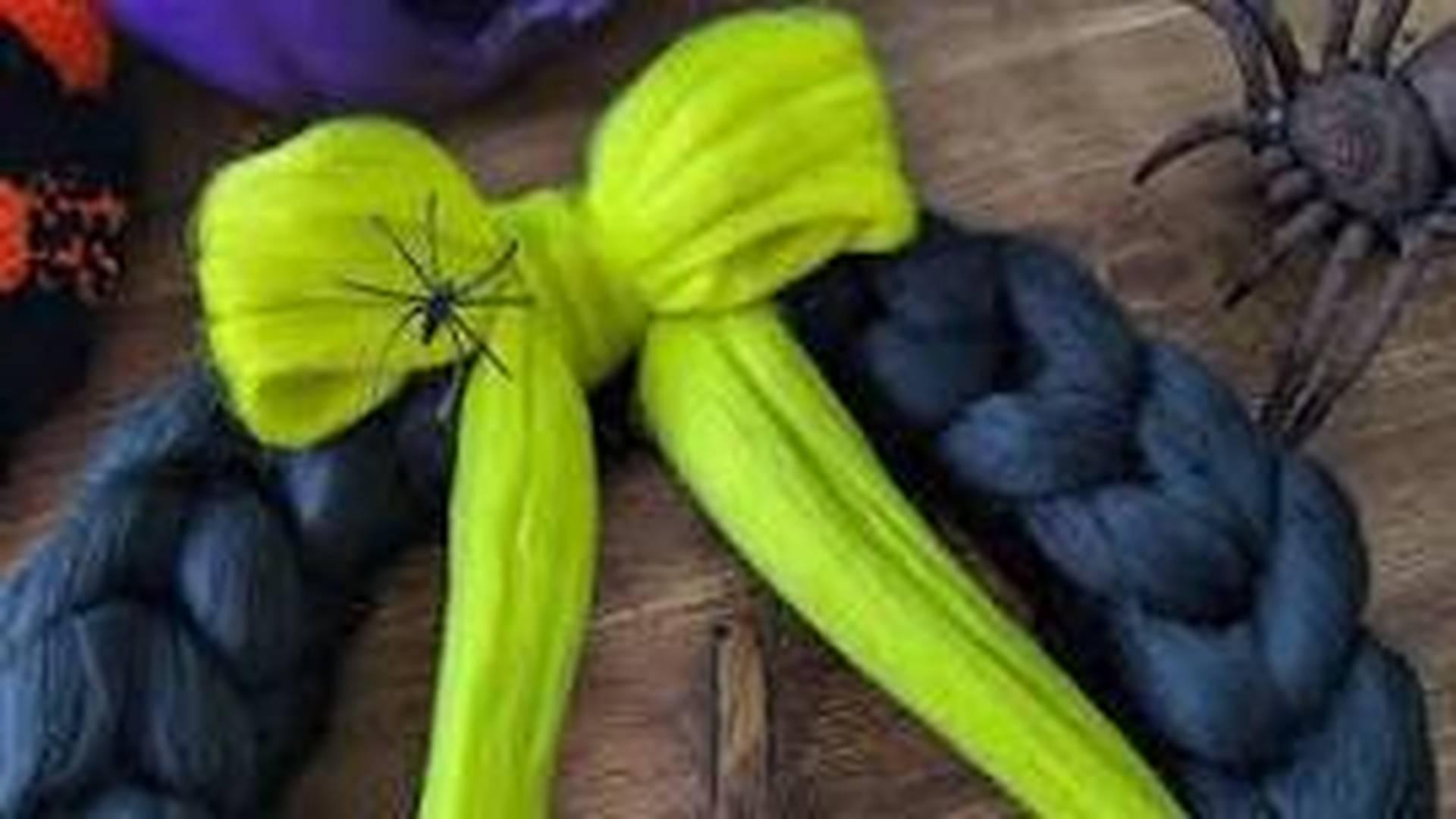 Halloween Knitted Wreath photo
