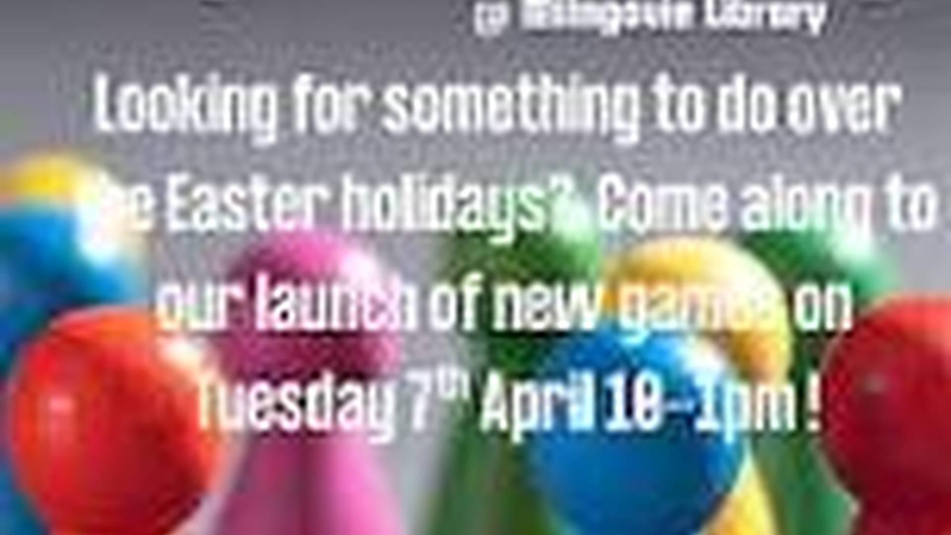 Milngavie Library Easter Pop In & Play New Games Fun photo
