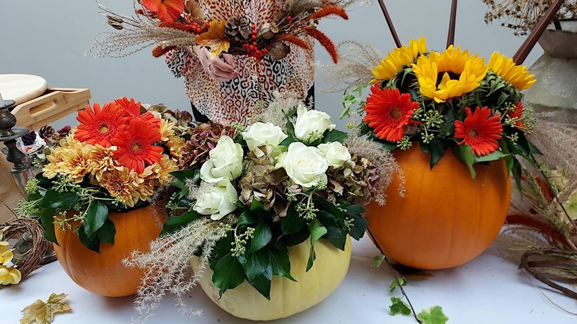 Flower Arranging in a Pumpkin with Afternoon Tea at Renishaw Hall photo