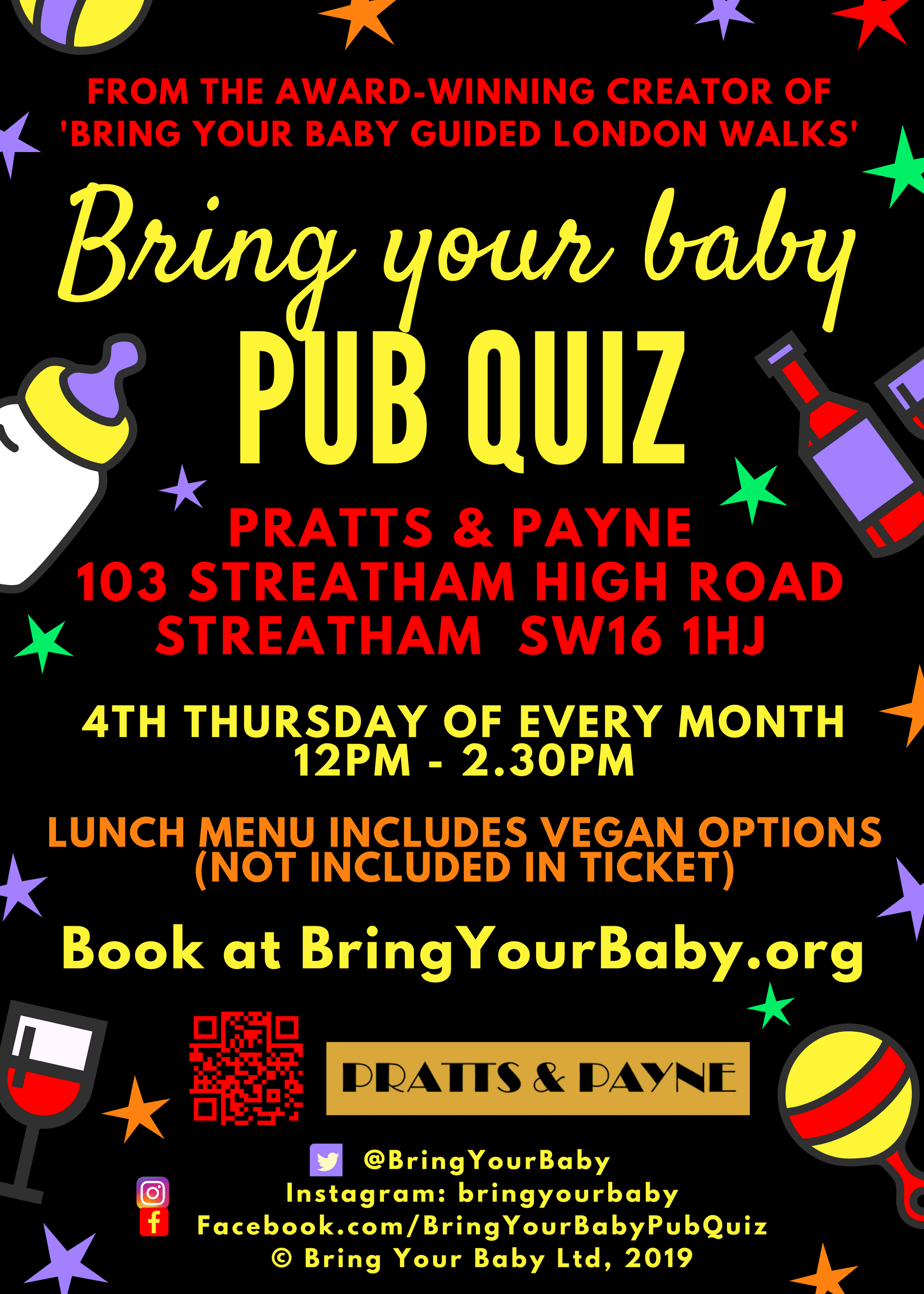 Bring Your Baby Pub Quiz Pratts & Payne, Streatham Hoop