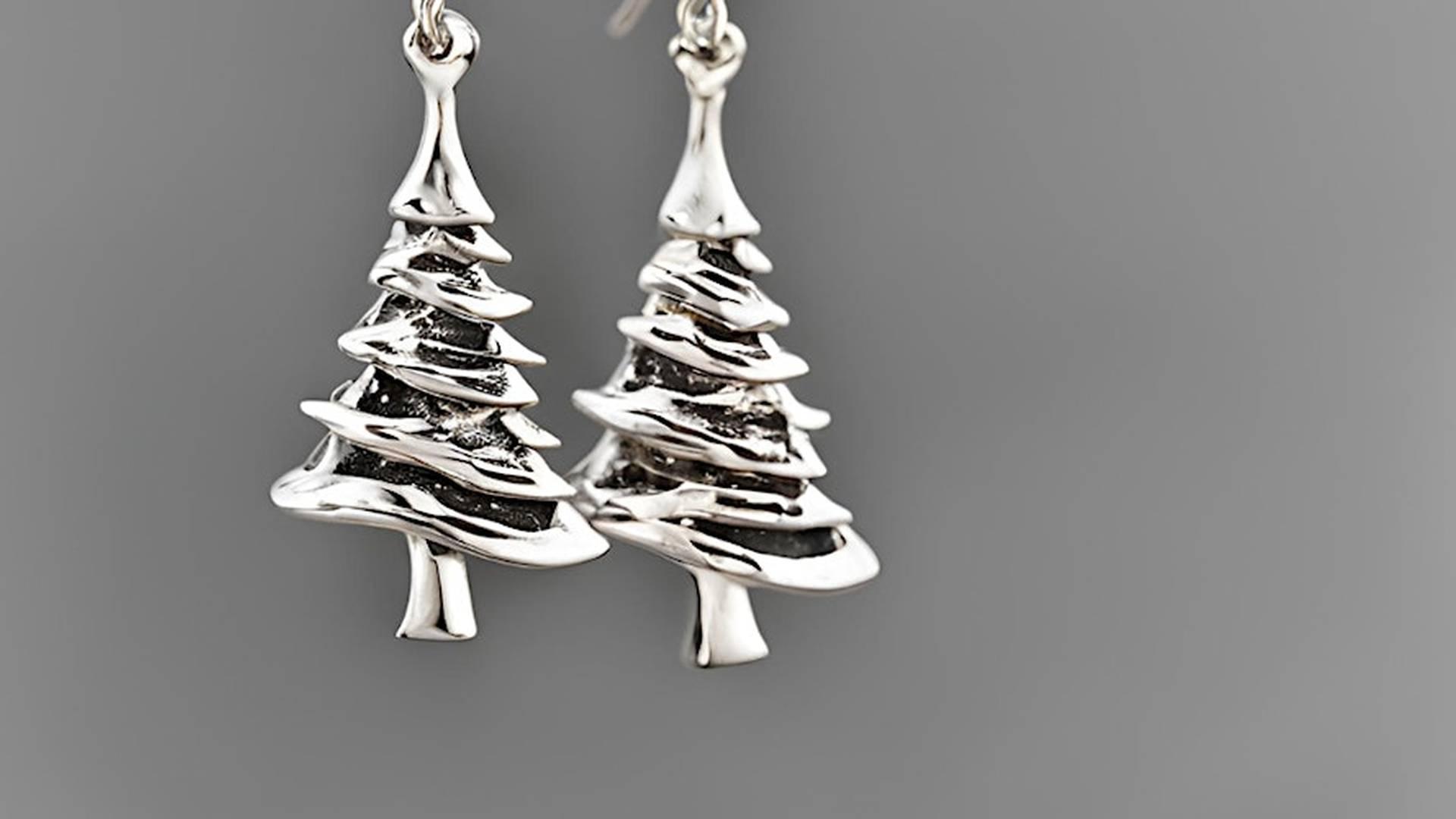 Silver Tree Earrings photo