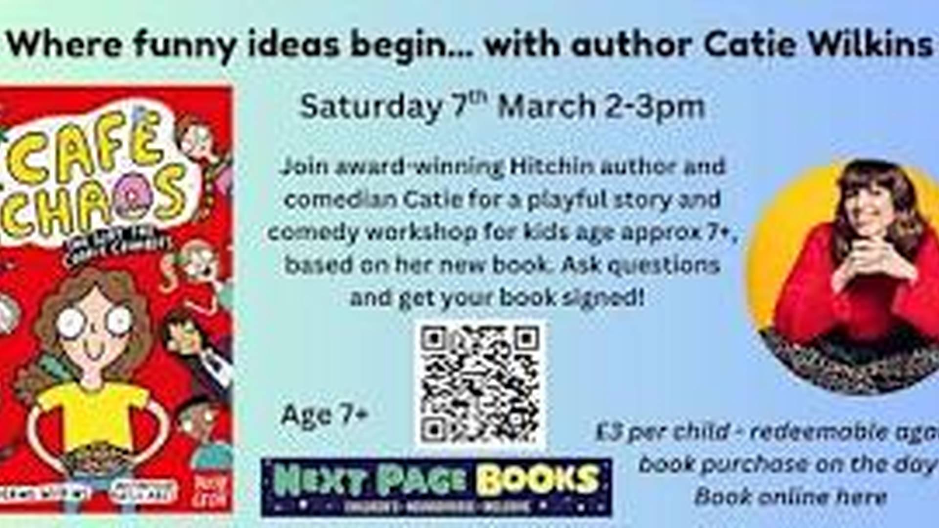 Where funny ideas begin... Kids book event with author/comedian, Catie photo