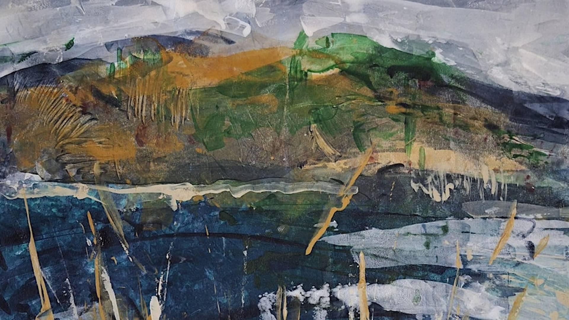 Explore exciting ways to use Gelliplates with abstract landscapes photo