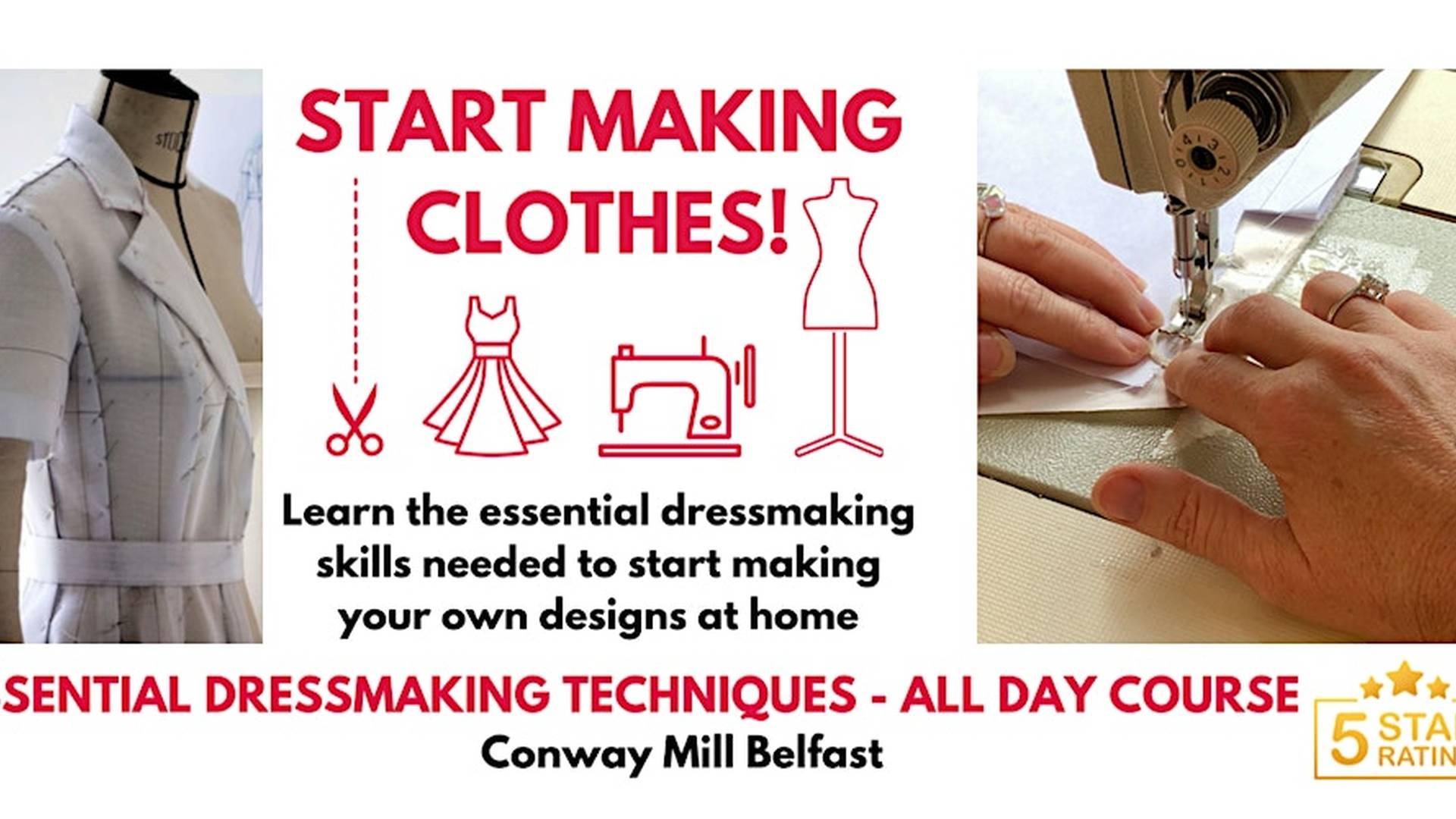 ESSENTIAL DRESSMAKING TECHNIQUES:  ALL DAY COURSE: Saturday 18th January photo