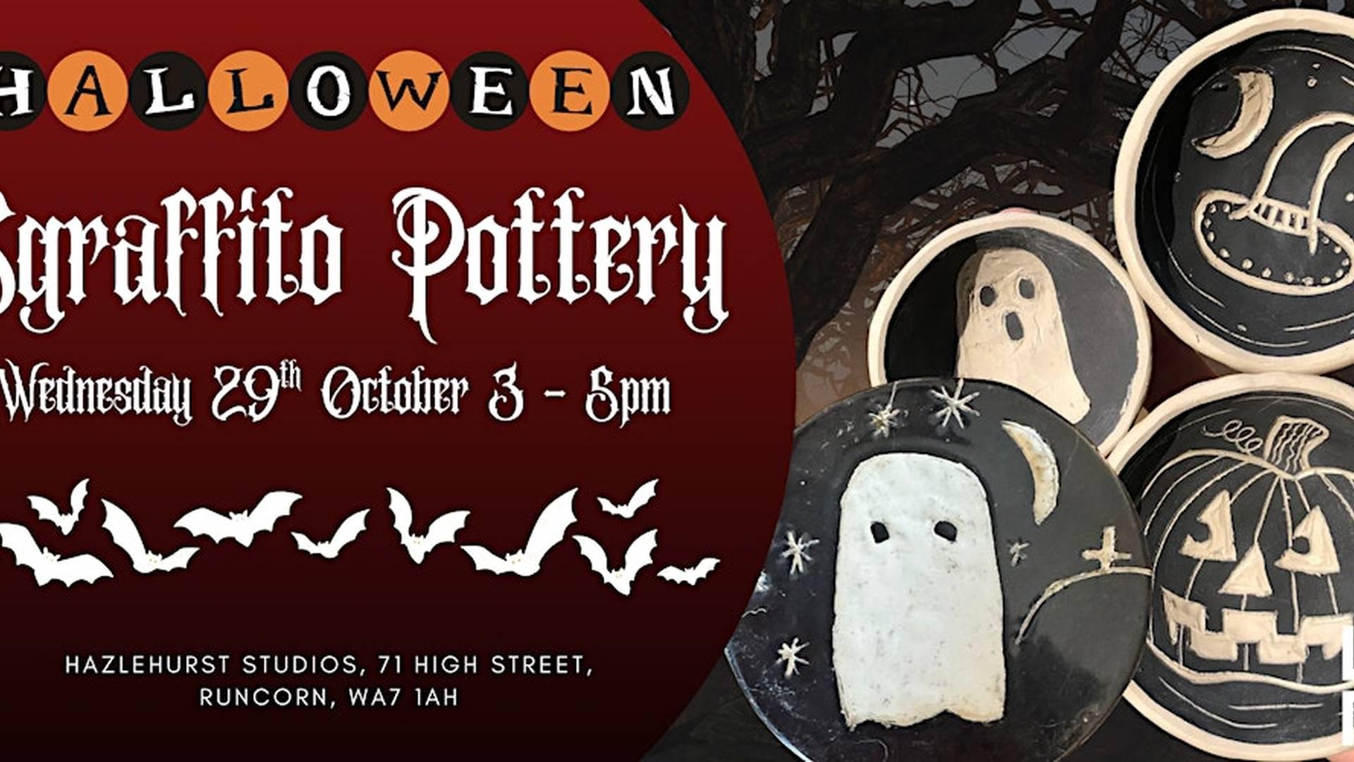 October Half Term - Halloween Pottery Workshop - Spooky Sgraffito photo