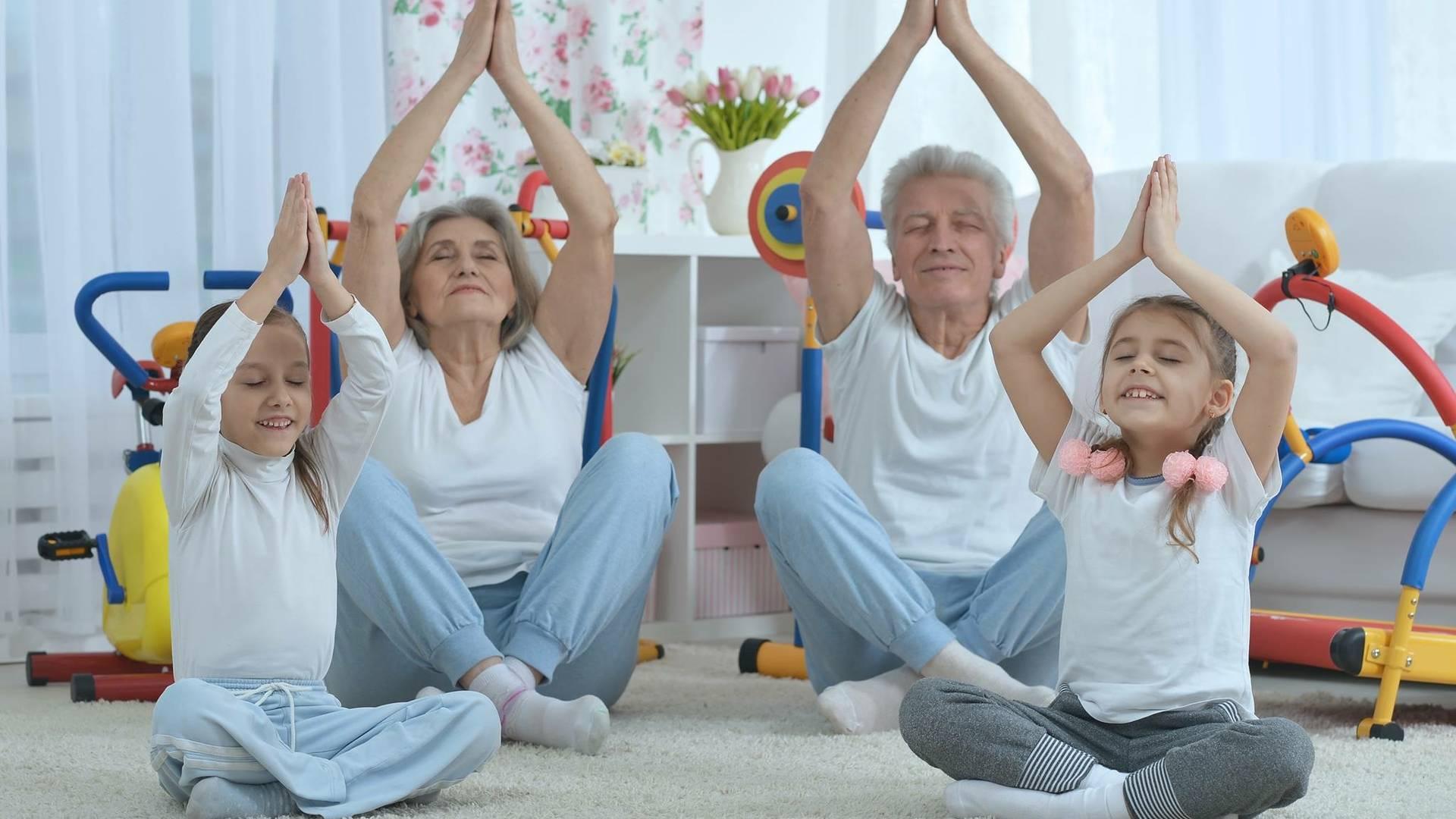 Christmas Family Yoga photo