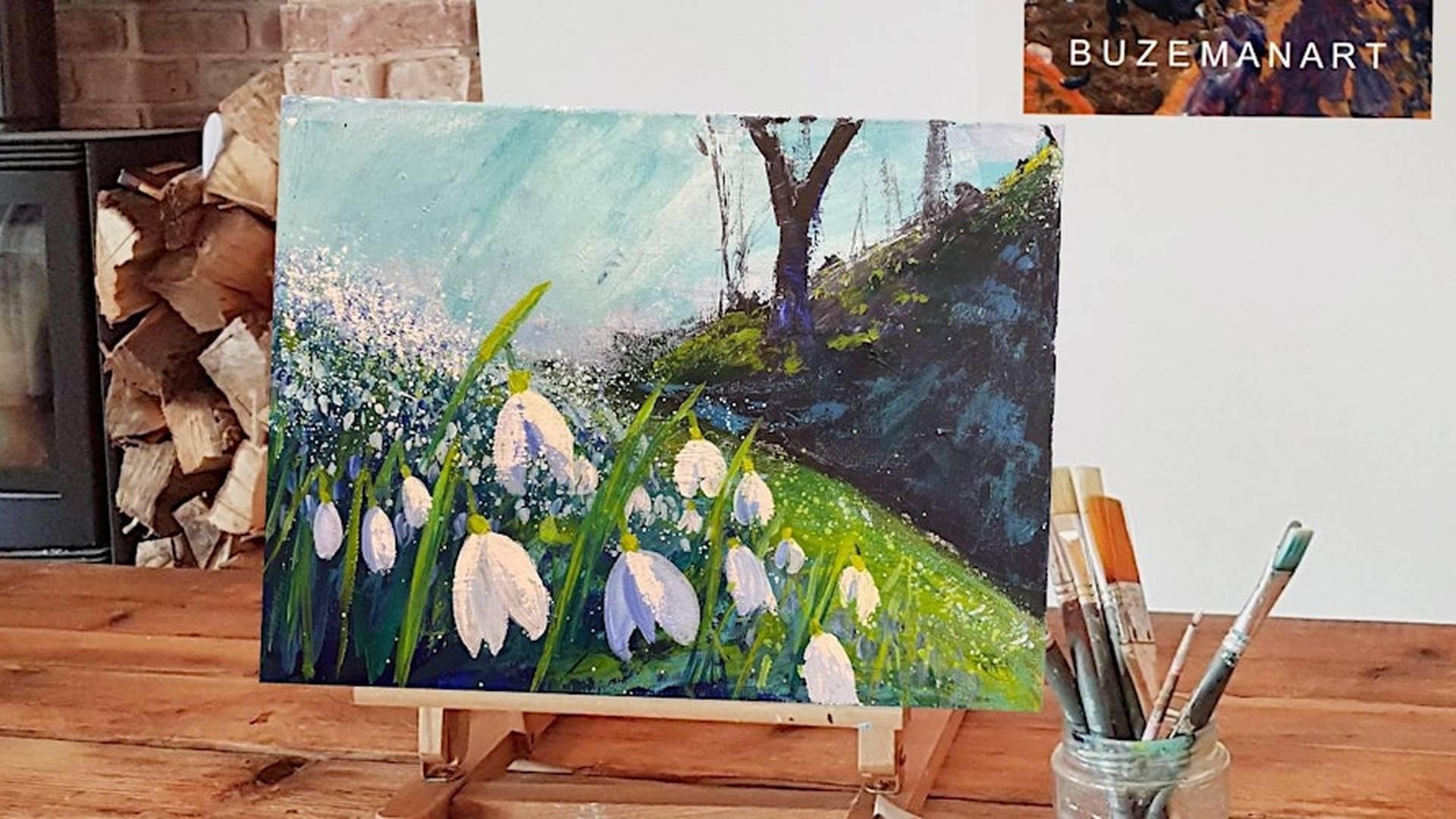 Painting workshop ‘Snowdrops’ @ The Twisted Knot, Doncaster - all abilities photo