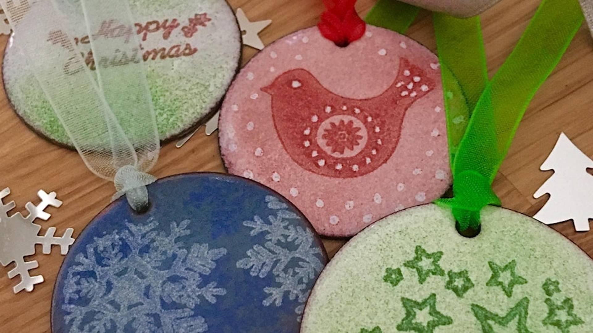 Enamelled Christmas Decorations photo