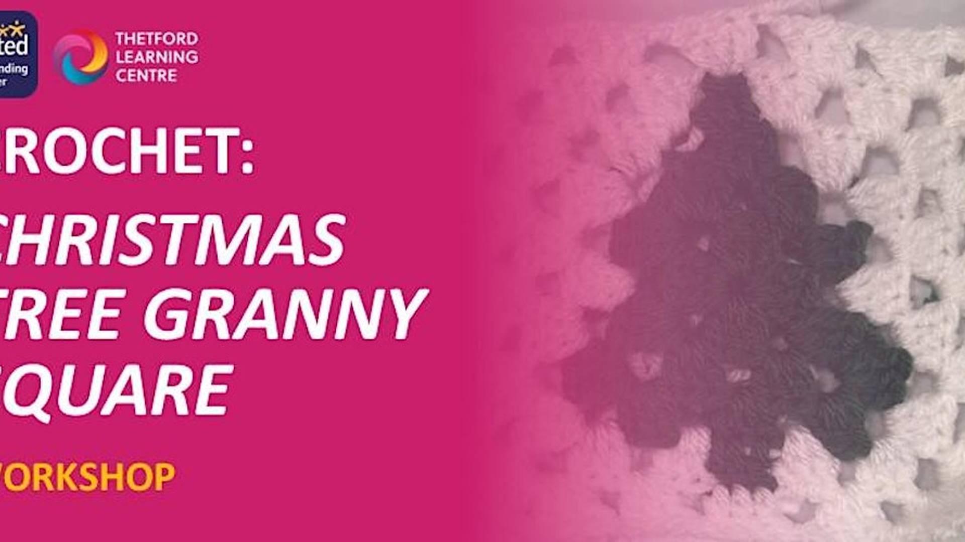 Crochet - Learn to Make a Christmas Tree Granny Square (Thetford) photo