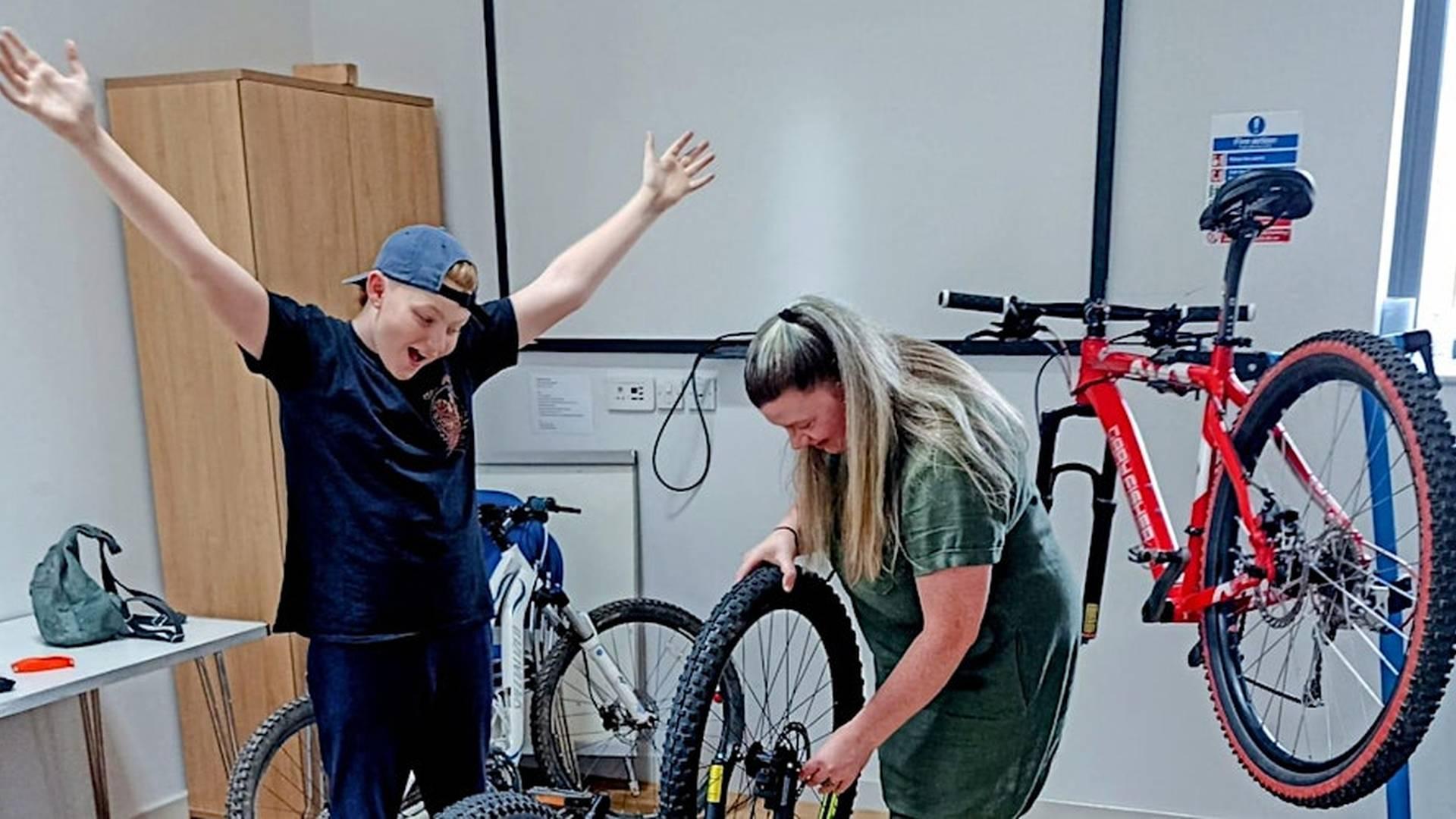 Bike Maintenance Workshop in Redcar Baptist Church photo