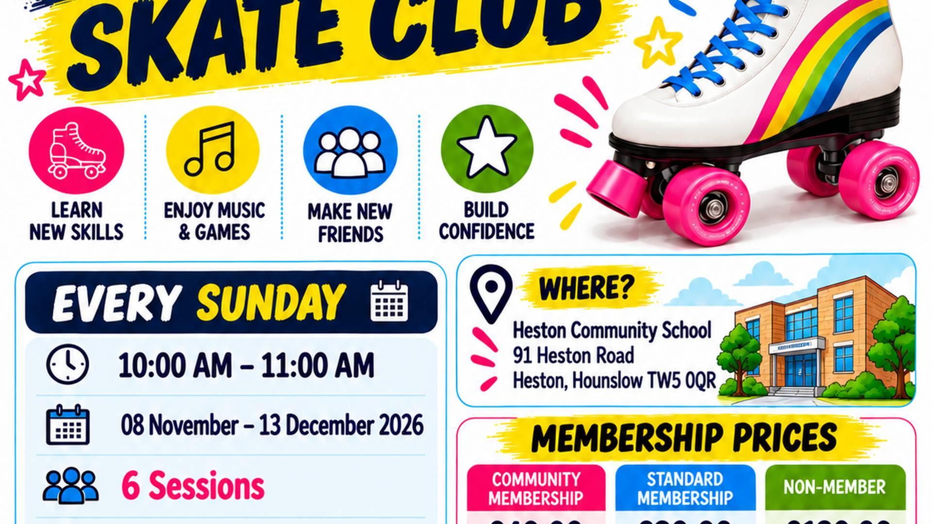 HESTON SKATE CLUB – AFTER HALF-TERM BOOKINGS NOW OPEN! photo