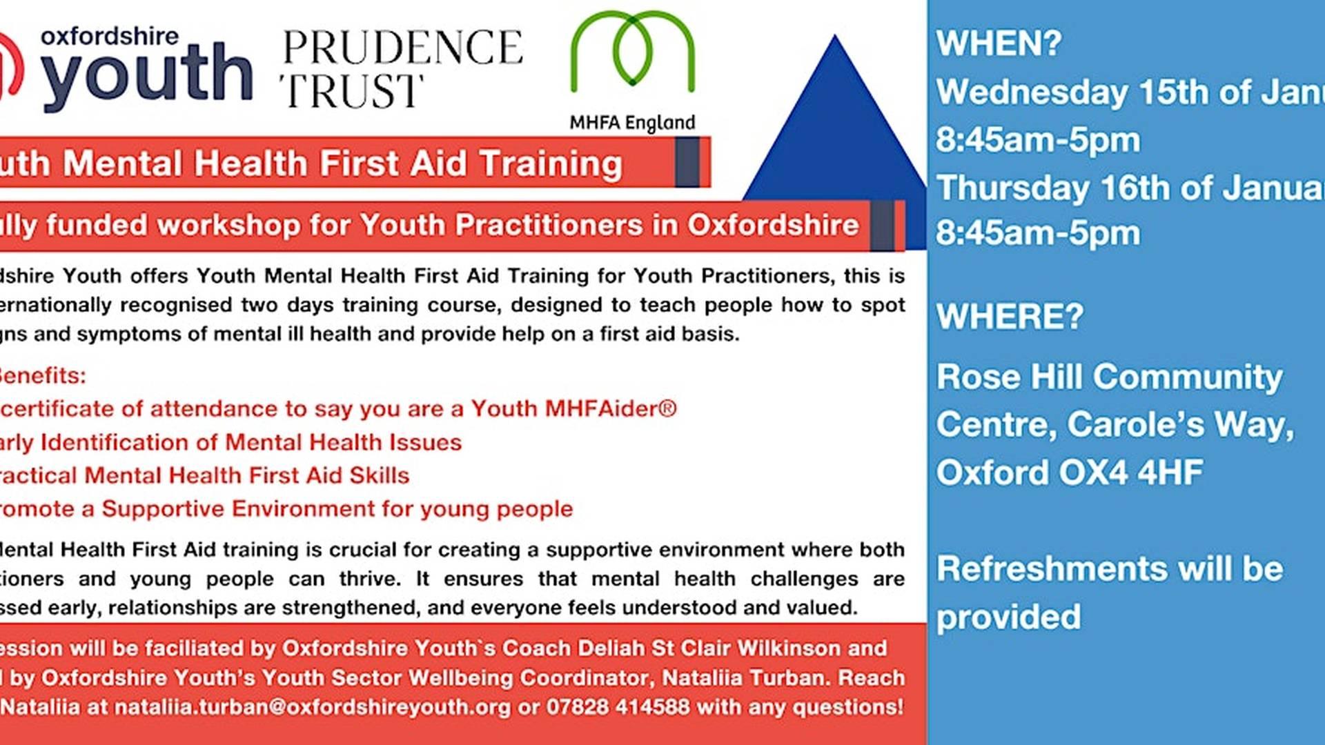 Youth Mental Health First Aid Training for Youth Practitioners photo