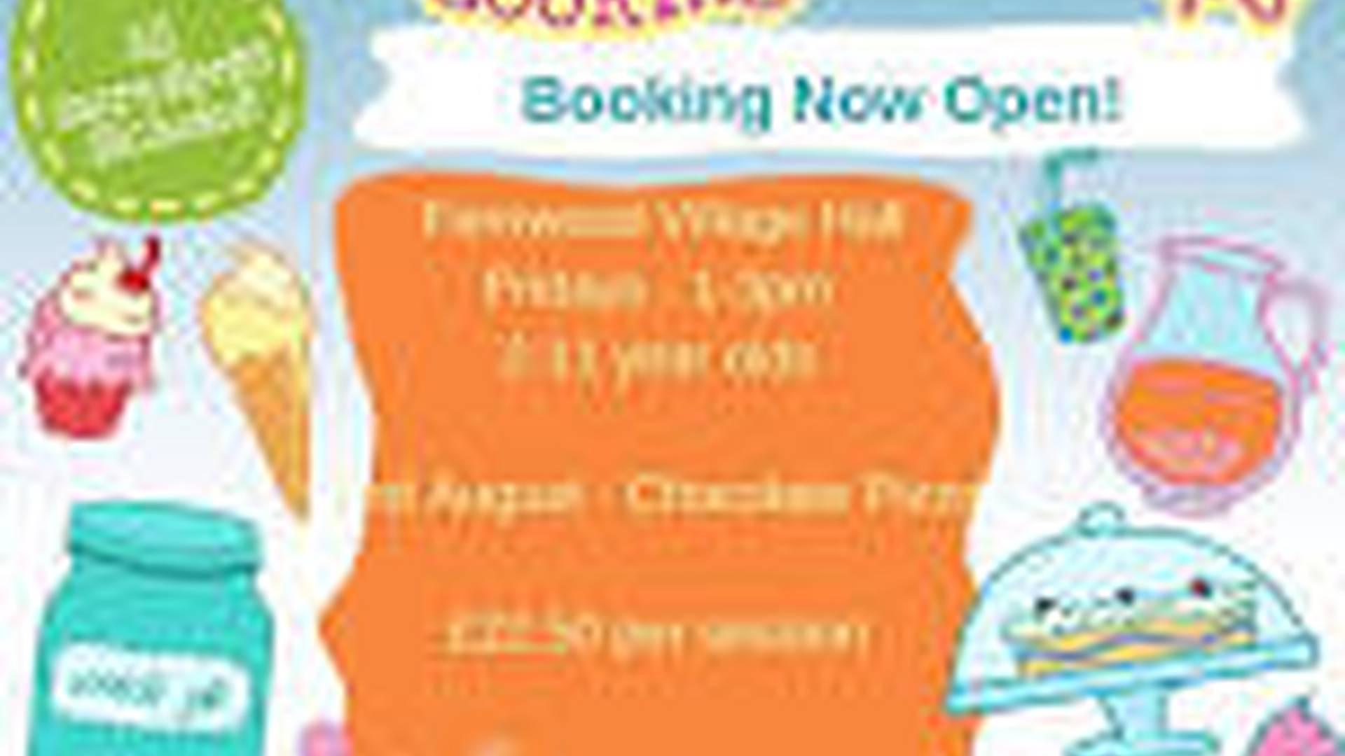 Chocolate Pizza making kids cooking workshop photo