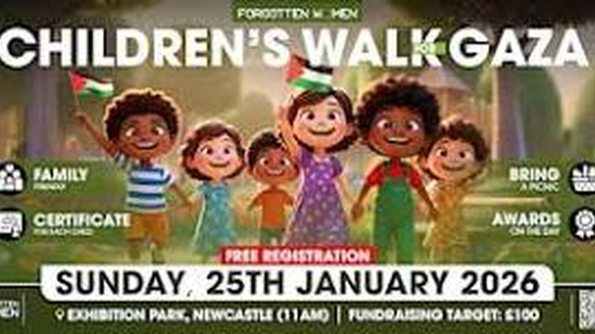 Children’s Walk for Gaza with Picnic in Newcastle photo