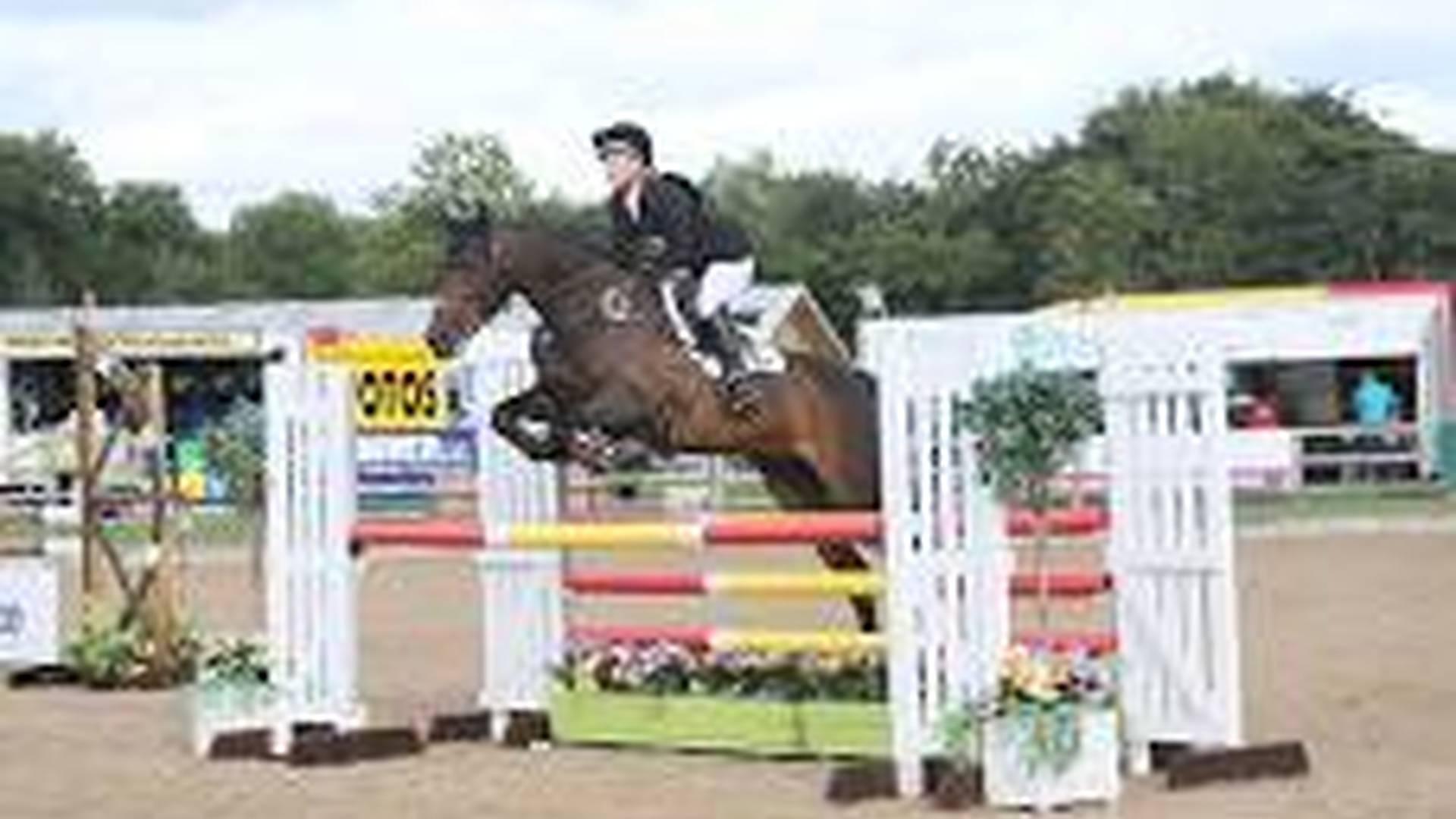Gymnastic show jumping clinic at craven college indoor arena photo