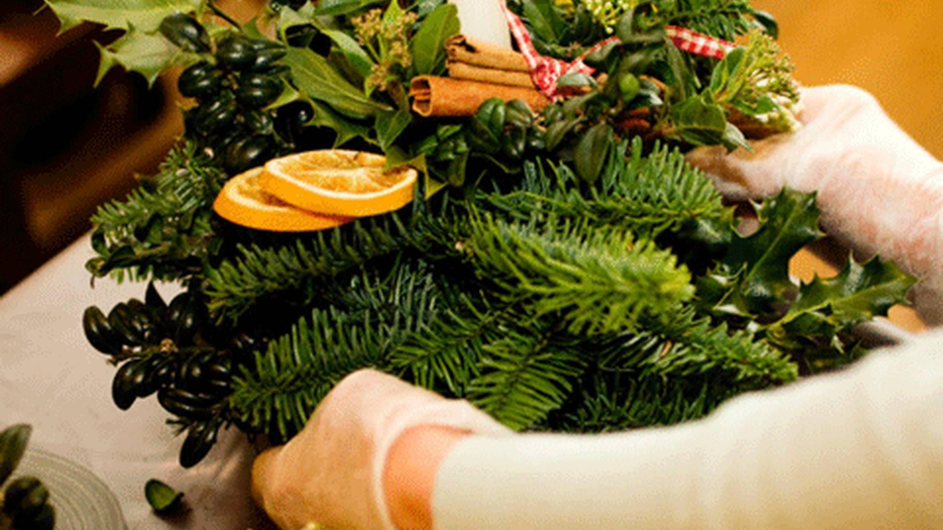 Festive Table Decoration Workshop At Framlingham Castle photo