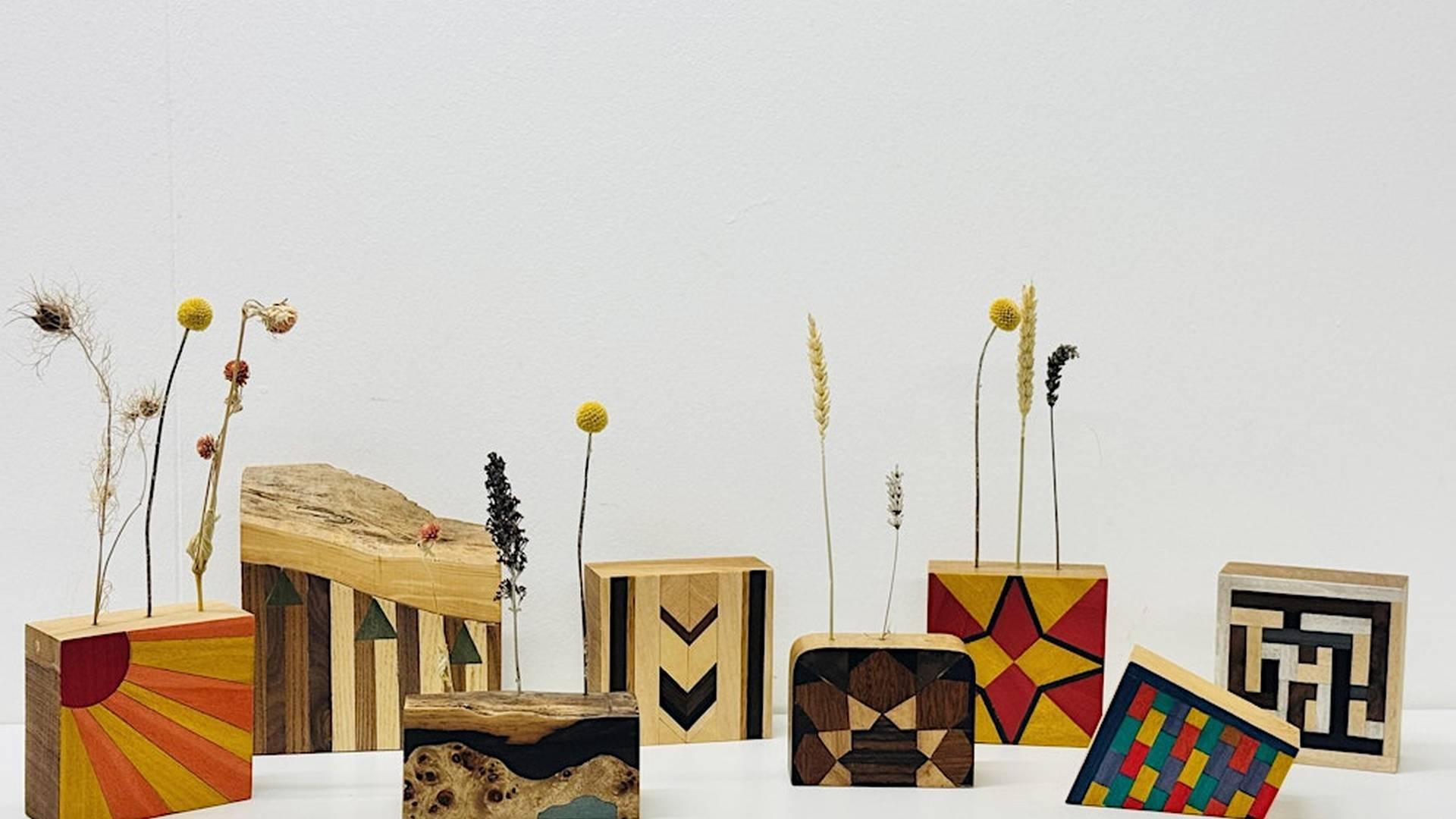 Marquetry Workshop - create a bud vase/incense holder/candle holder photo