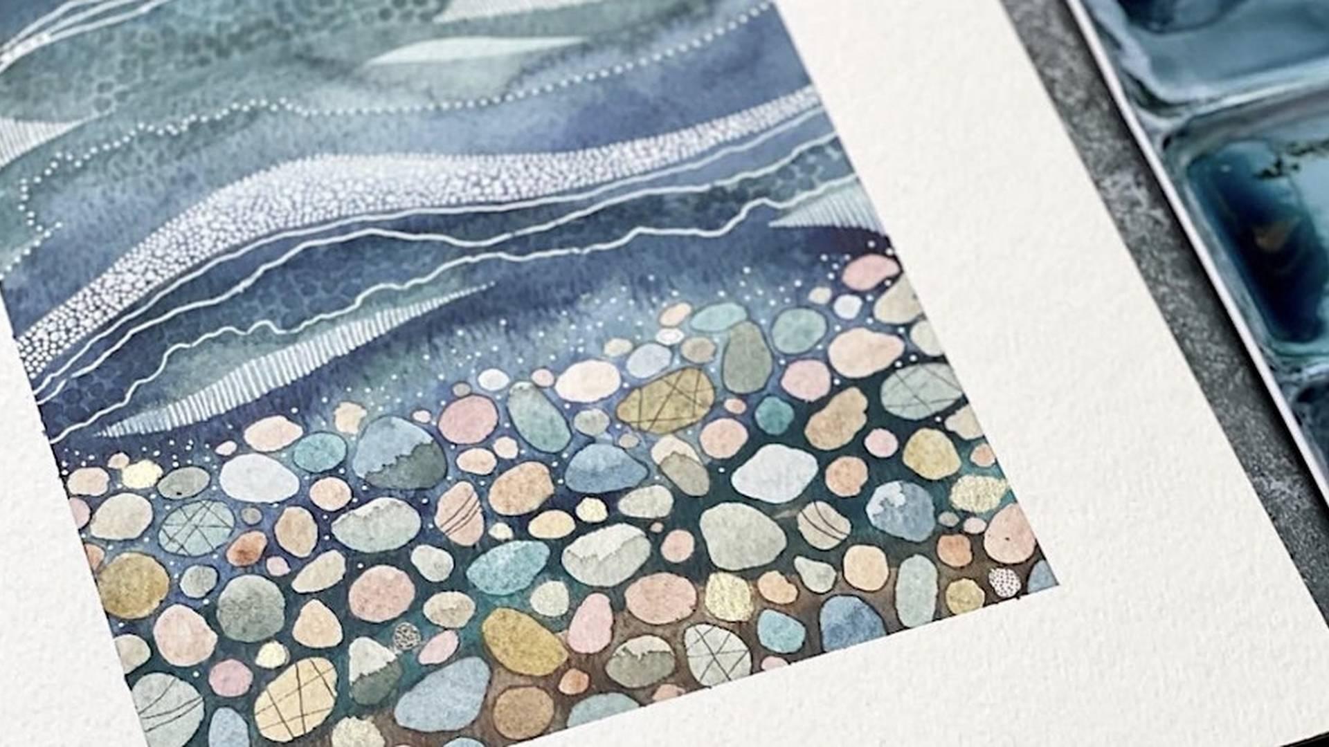 Seascapes and Seaglass Watercolour Workshop photo