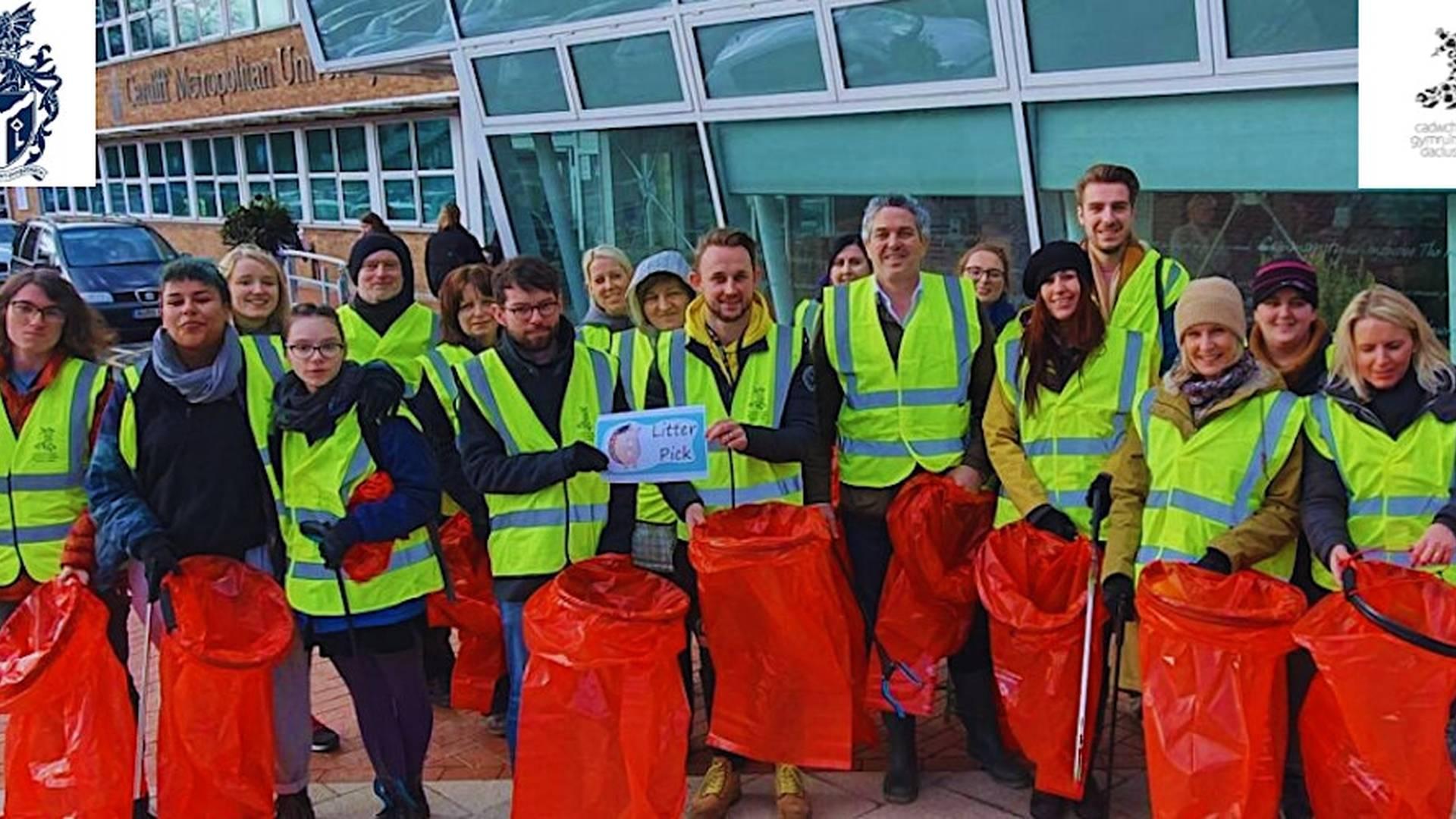 Litter Pick - Llandaff Campus  Reception start - Cardiff Met University photo