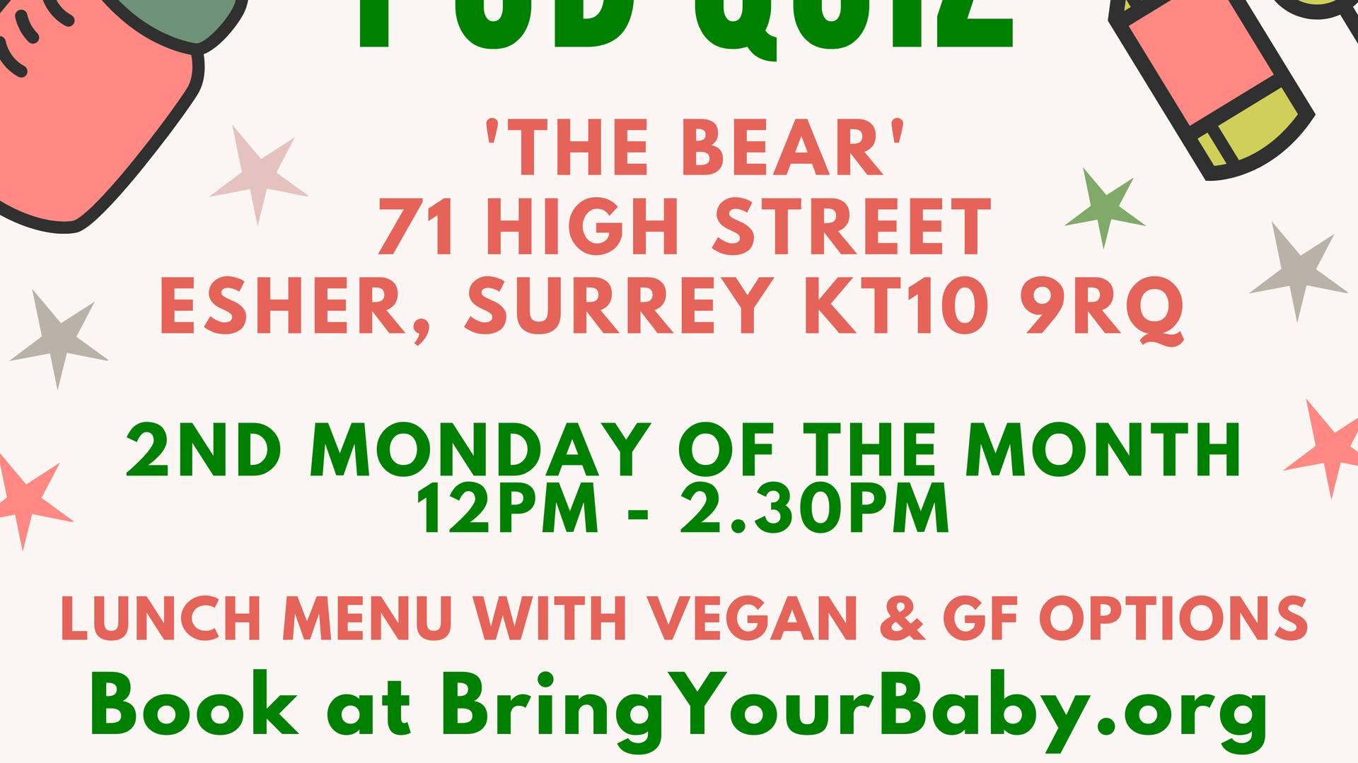 Bring Your Baby Pub Quiz @ The Bear Esher photo