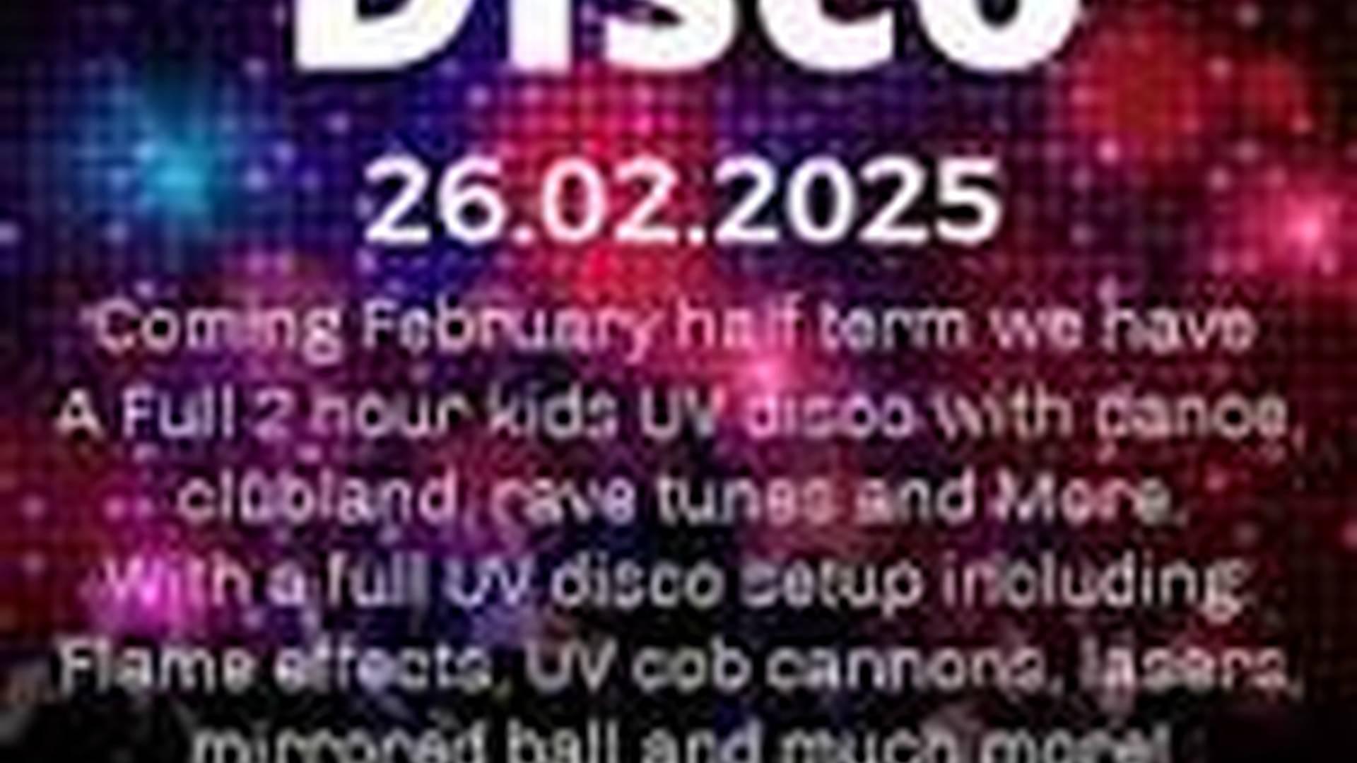 Kids Half Term UV Disco photo