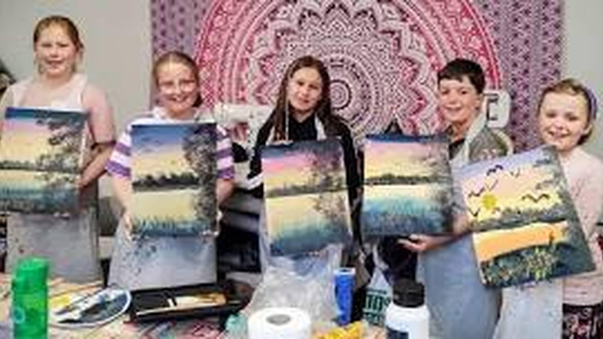 "Paint & Create" Relaxing After School Children's Art Workshop. photo