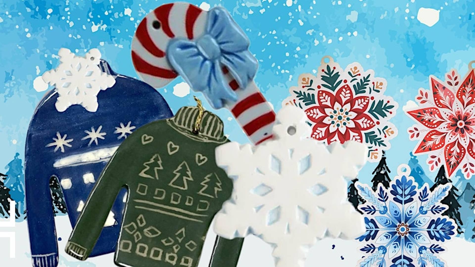 Pottery Painting Workshop - Christmas Ornaments - Adults Only photo