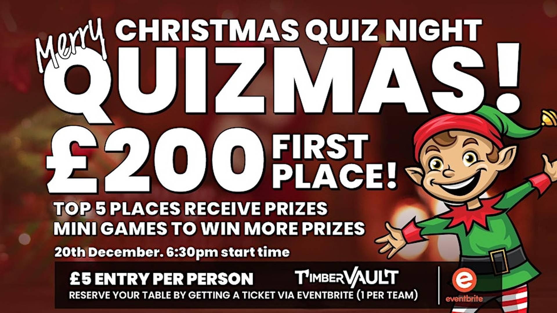 CHRISTMAS QUIZ!! Friday December 20th - TimberVault photo