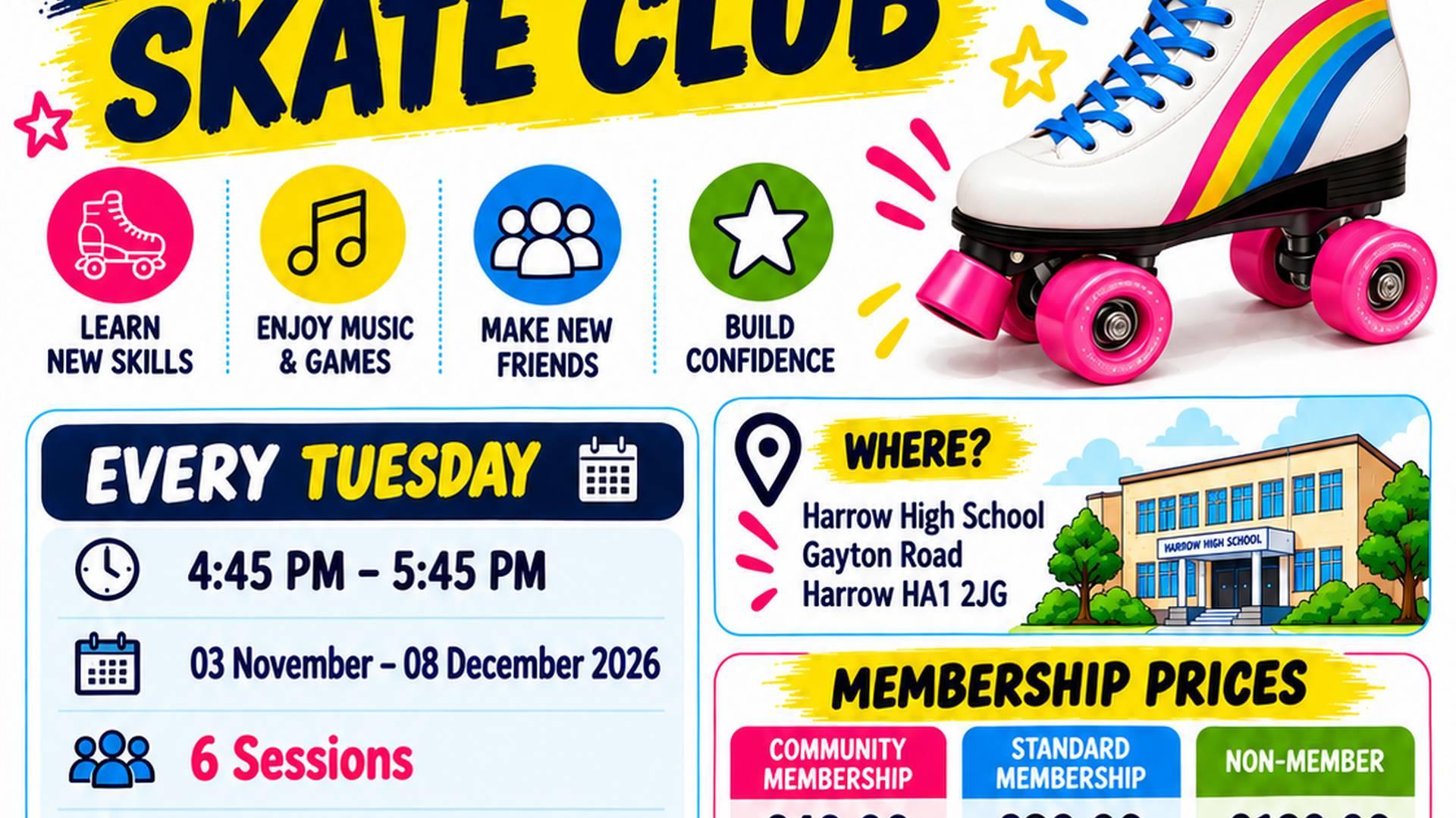 HARROW SKATE CLUB – AFTER HALF-TERM BOOKINGS NOW OPEN! photo