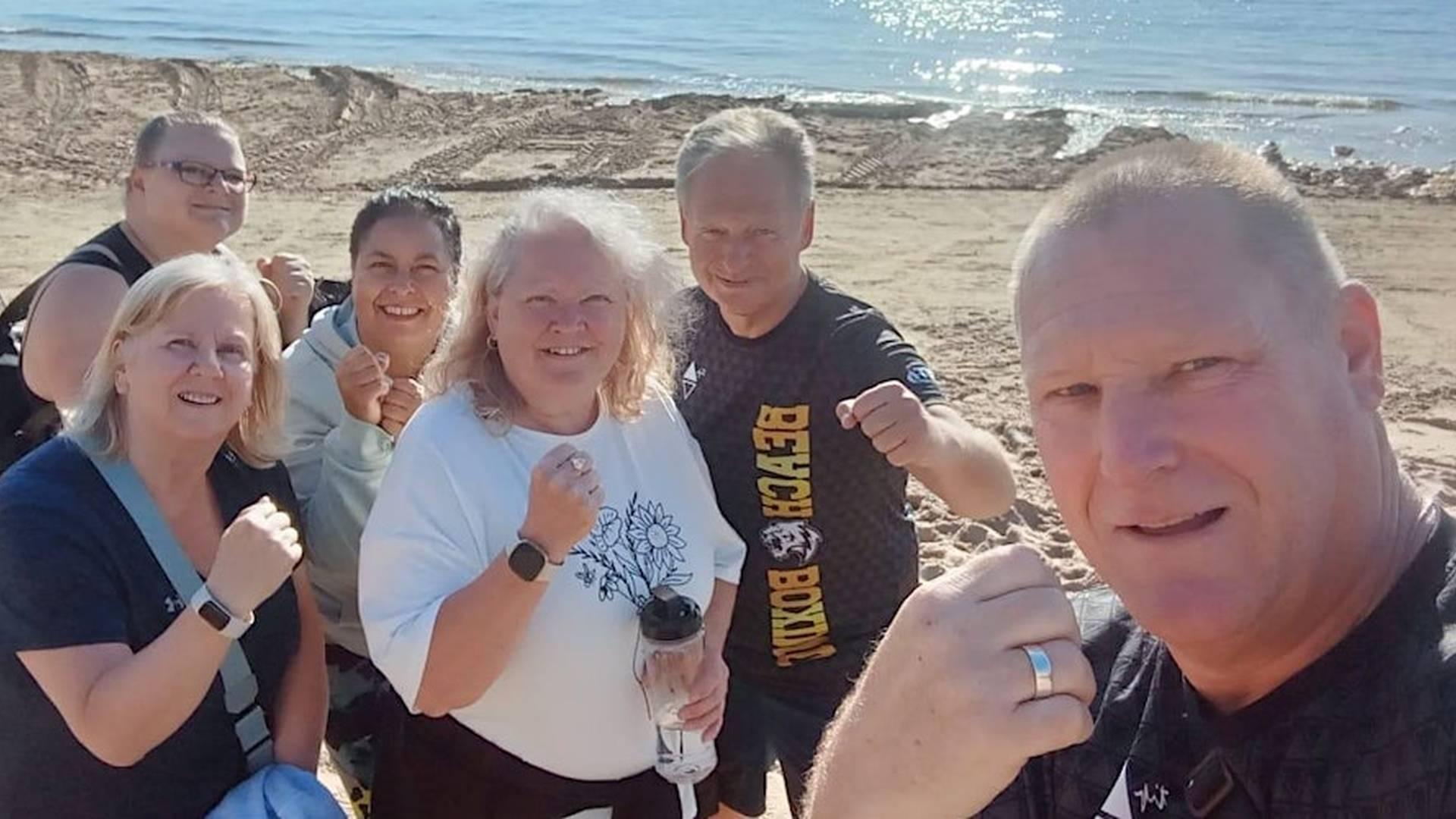 Beach Boxing Friday's 7.15am New Brighton. photo