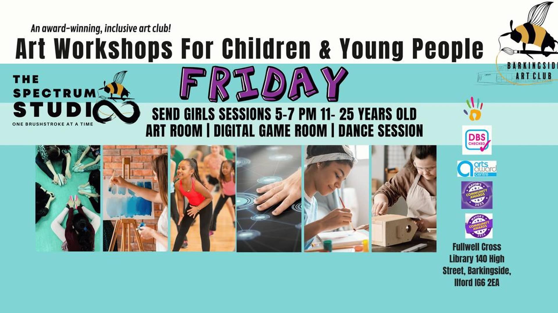 Friday SEND GIRLS Creative Art Sessions (11-25 Year Old Girls) photo