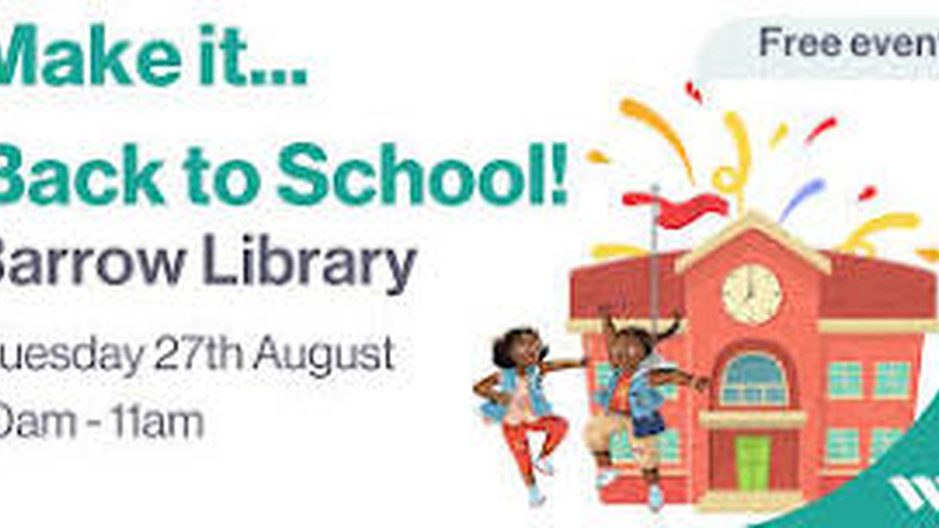 Make it Back to School Story Craft - Barrow Library photo