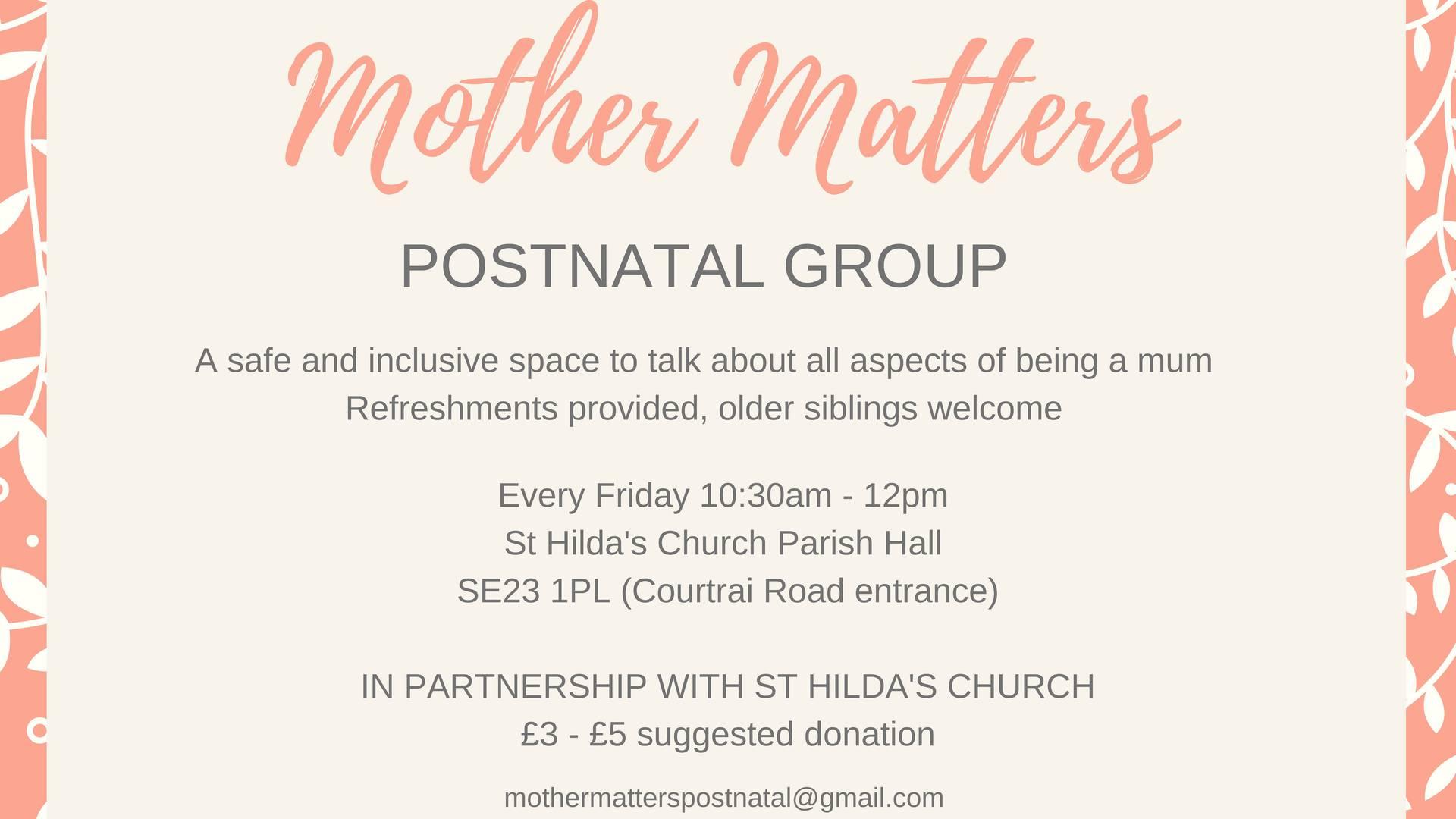 Mother Matters Postnatal Group photo