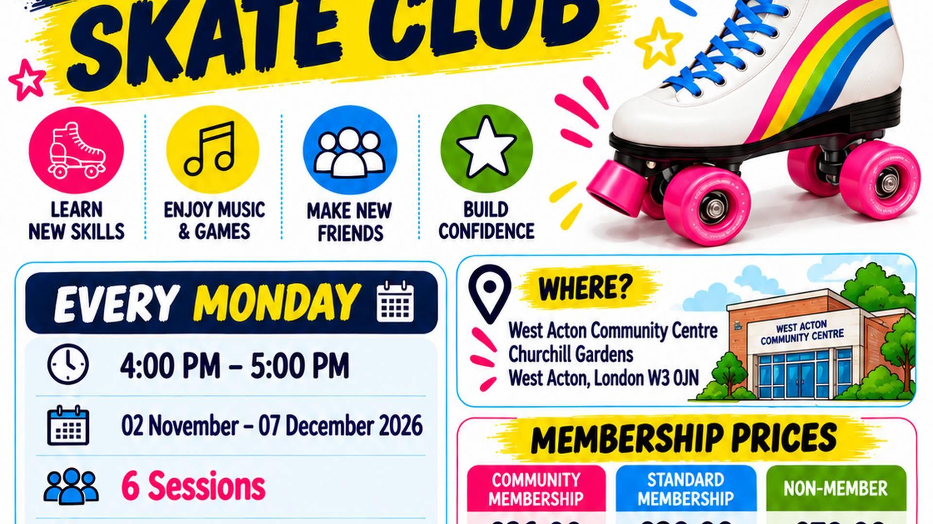 ACTON SKATE CLUB – AFTER HALF-TERM BOOKINGS NOW OPEN! photo